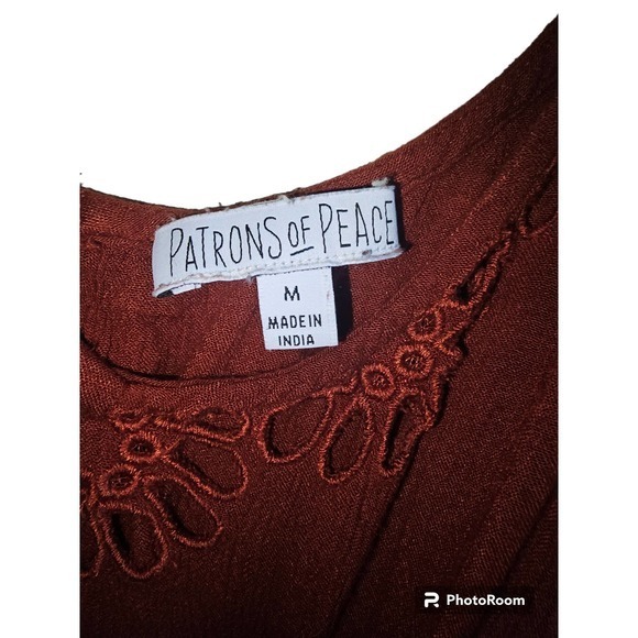 Patrons of Peace Burnt Orange Romper Jumpsuit Womens Size M - Picture 3 of 4